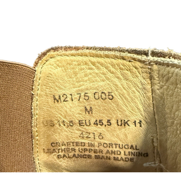 SAMUEL HUBBARD 24 Seven Nubuck Leather Chelsea Boots Vibram Sole Tan Mens 11.5 - Picture 9 of 9